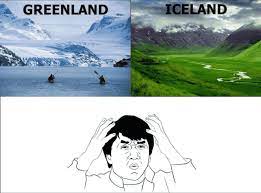 Green land vs ice land