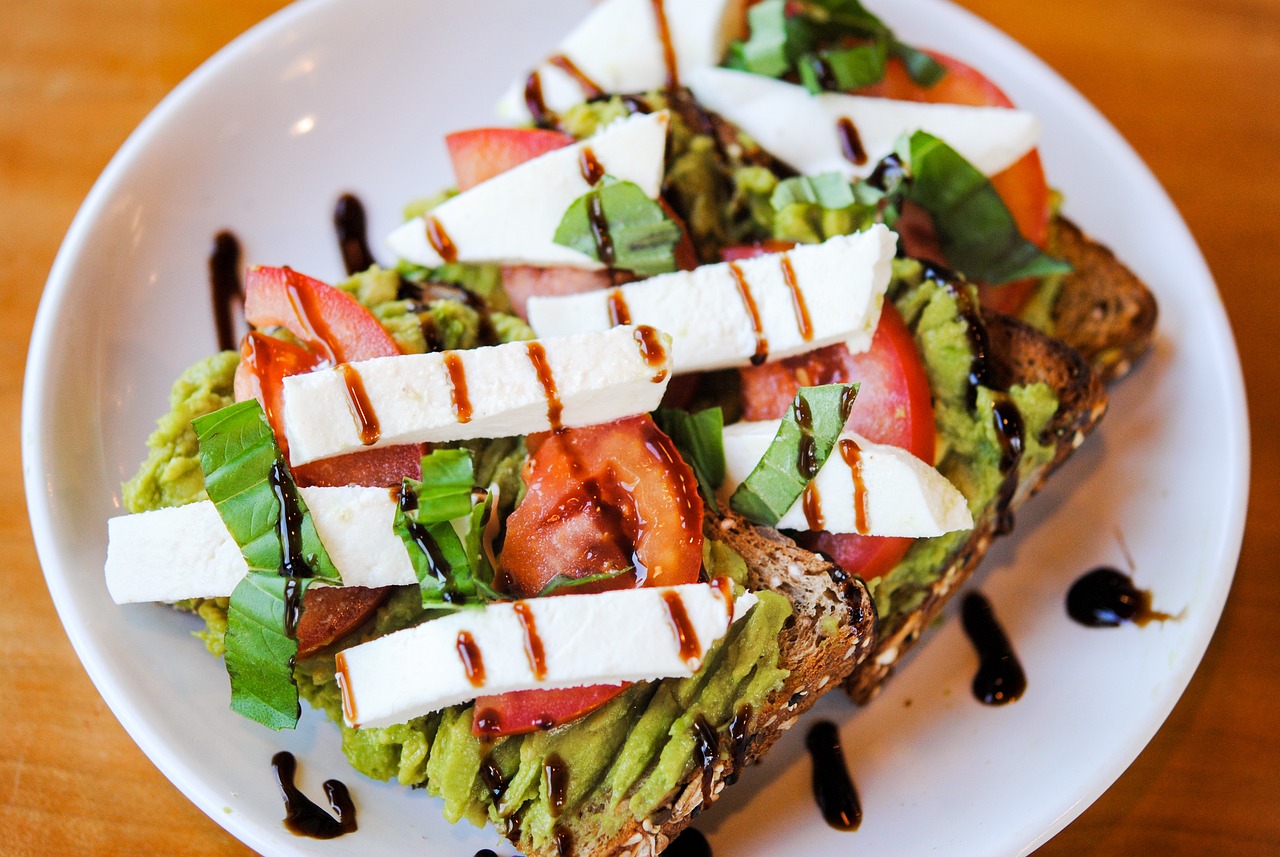 Healthy toast in night snack