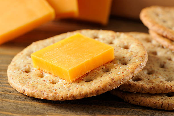 Cheese and crackers healthy snack for health