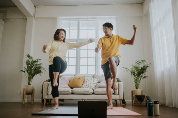 Dance exercise in home for healthy lifestyle