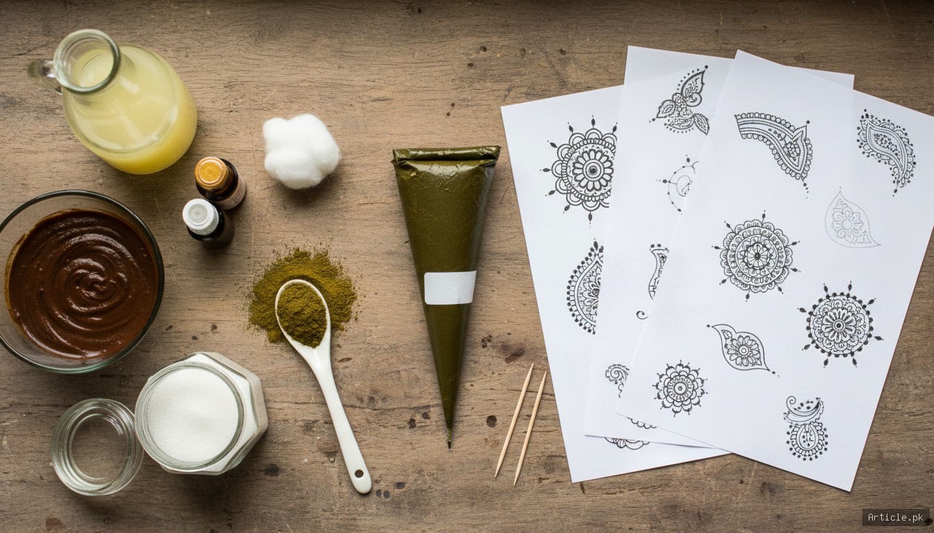 Essential Tools for Mehndi Application