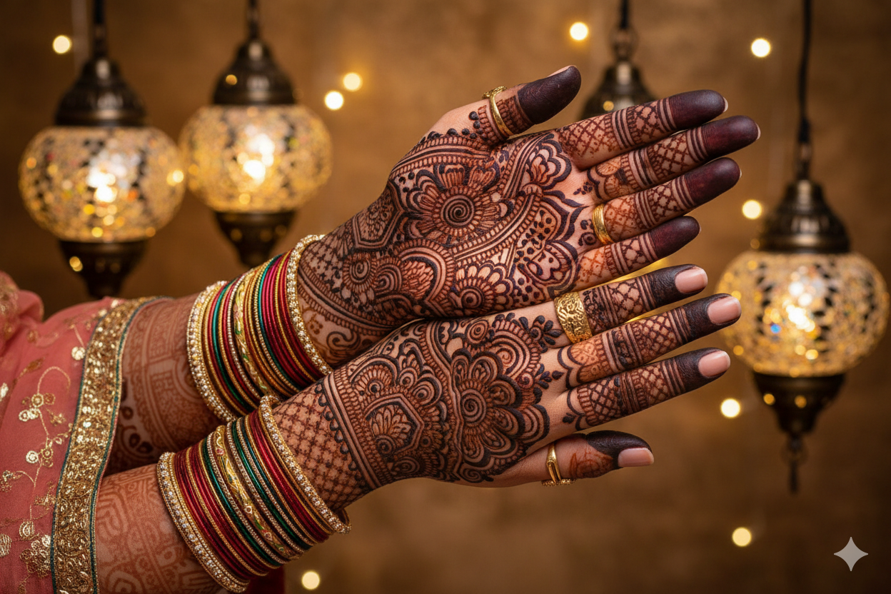 Fusion arabic Mehndi Design