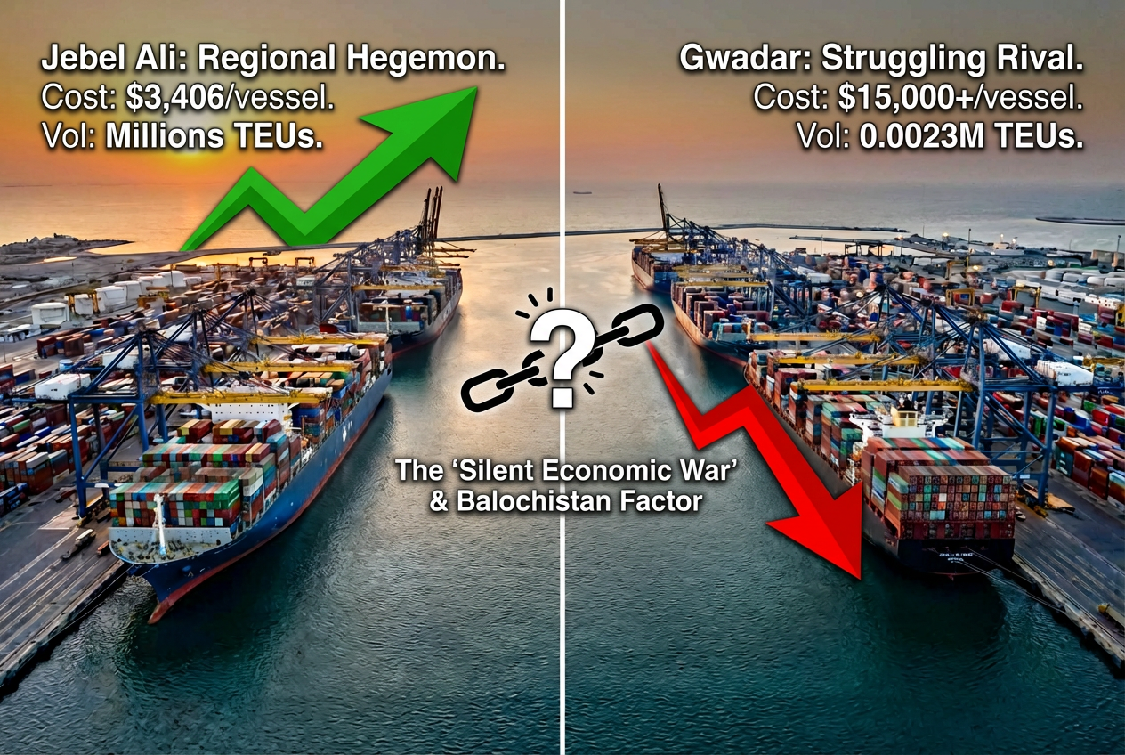 Gwadar Vs Jebel ali ports