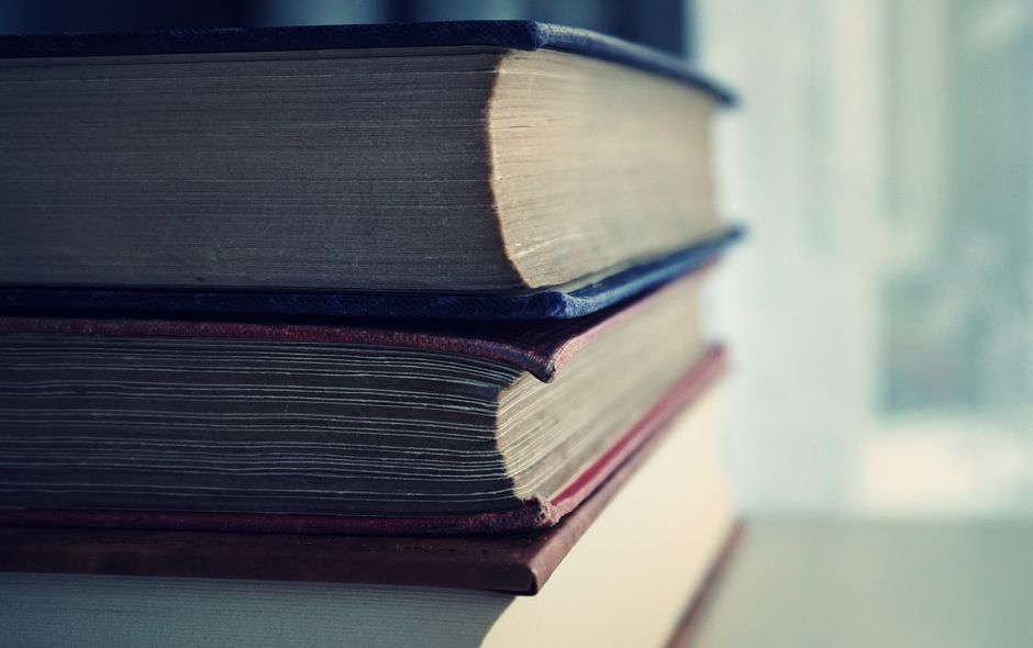 a stack of books