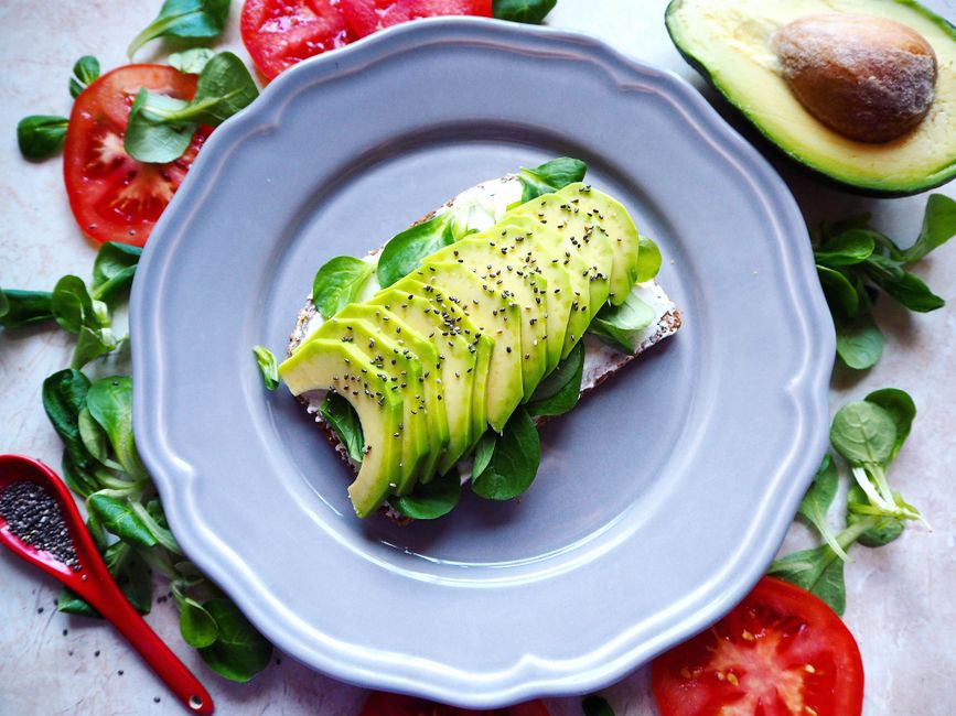 Healthy toast in night snack